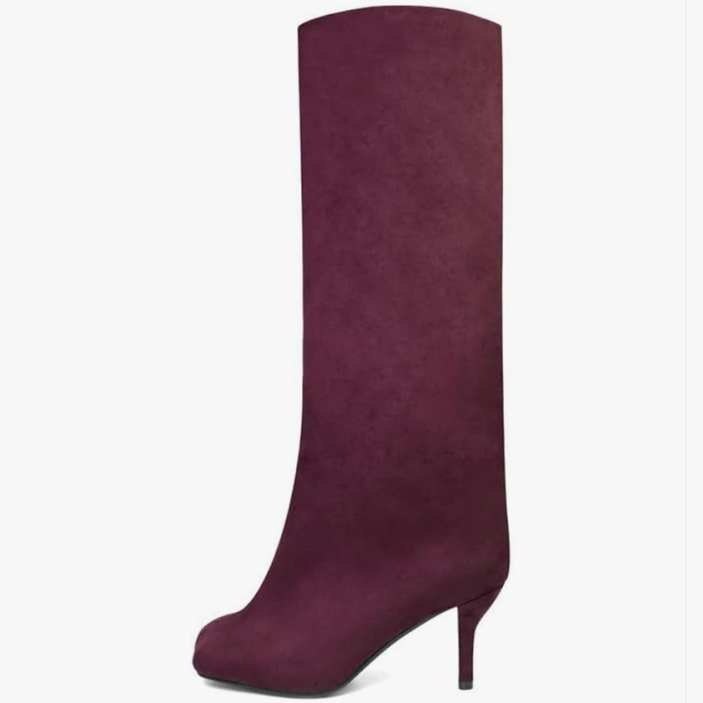 Knee High Suede Boots. Wide Calf Sz 10.5